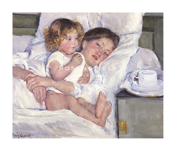 Mary Stevenson Cassatt Hand Numbered Limited Edition Print on Paper :"Breakfast In Bed"