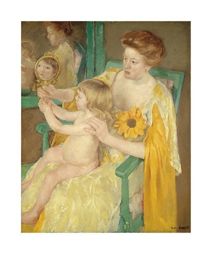 Mary Stevenson Cassatt Hand Numbered Limited Edition Print on Paper :"Mother and Child, c.1905"