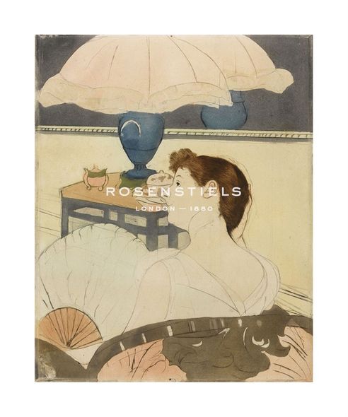 Mary Stevenson Cassatt Hand Numbered Limited Edition Print on Paper :"The Lamp"