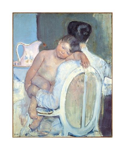 Mary Stevenson Cassatt Hand Numbered Limited Edition Print on Paper :"Woman Sitting with a Child in Arms, 1890"