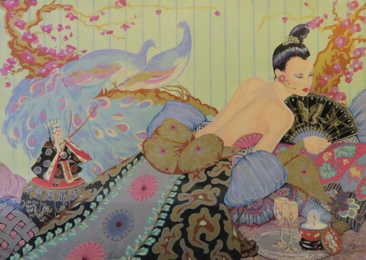 Mary Vickers Limited Edition Mixed Media Lithograph:"Vanities"