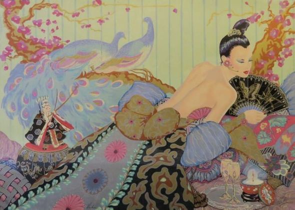 Mary Vickers Limited Edition Mixed Media Lithograph:"Vanities"