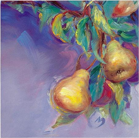 Mary Worcester Newell Handsigned & Numbered Limited Edition Giclee on Canvas:"Pears"