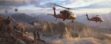 MATT HALL 31X16 Secondary Market Art: "NEW DAWN AFGHANISTAN"