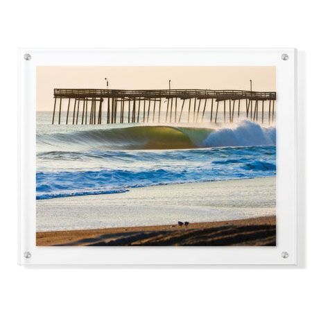 Matt Lusk Limited Edition Ready to Hang Giclee on Clear Acrylic: "Avalon Pier"