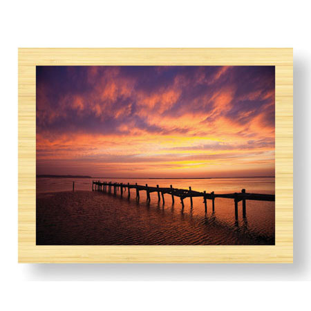 Matt Lusk Limited Edition Ready to Hang Giclee on Sustainable Bamboo: "Old Dock Sunset"