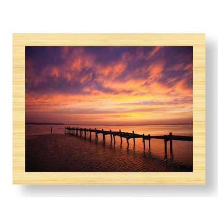 Matt Lusk Limited Edition Ready to Hang Giclee on Sustainable Bamboo: "Old Dock Sunset"