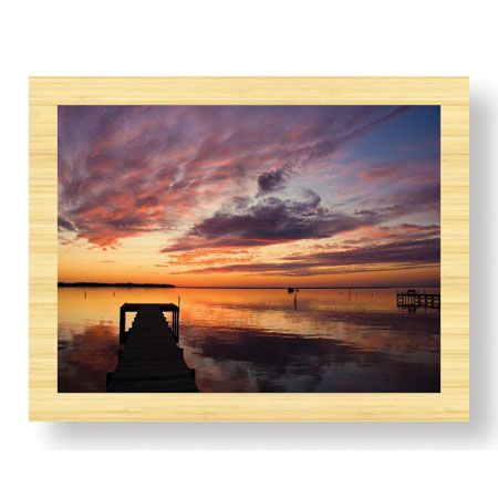 Matt Lusk Limited Edition Ready to Hang Giclee on Sustainable Bamboo: "Sunset Dock"