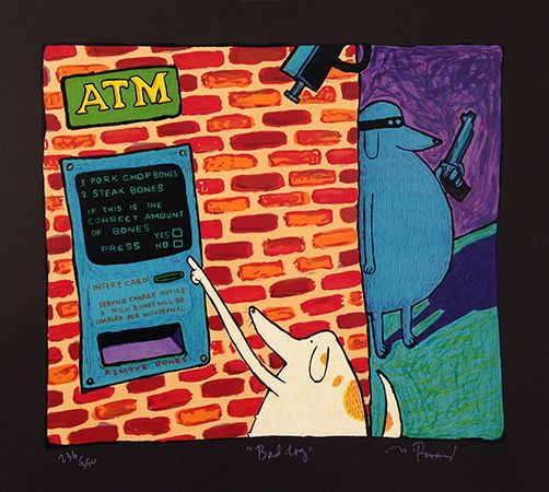 Matt Rinard Hand Signed and Numbered Limited Edition Print:"Bad Dog"