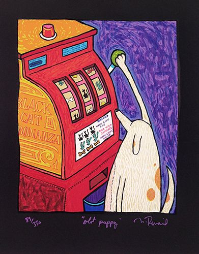 Matt Rinard Hand Signed and Numbered Limited Edition Print:"Slot Puppy"