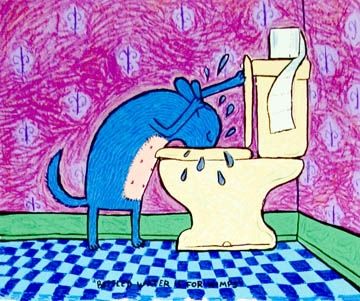 Matt Rinard Handsigned and Numbered Limited Edition Lithograph on Paper: "Bottled Water is for Wimps"
