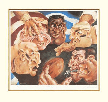 Matthew Watts Limited Edition Giclée on Paper: "The Scrum"