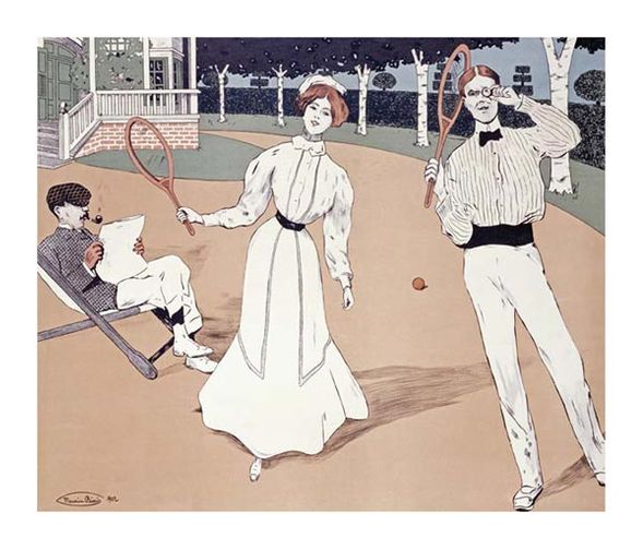 Maurice Biais Fine Art Open Edition Gicl&eacute;e:"The Tennis Game"