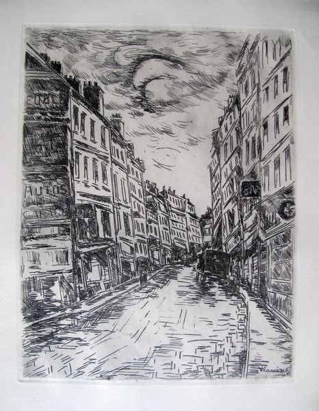 Maurice Vlaminck Restrike Etching:"Glaciere Road"