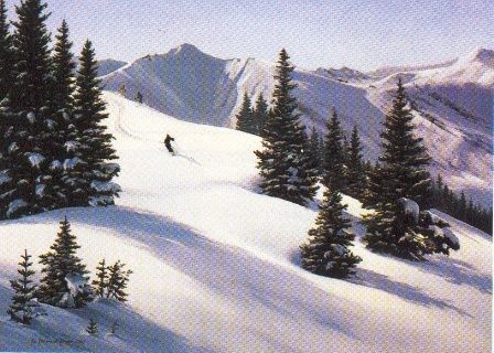 MAYNARD REECE  Secondary Market Art: "MOUNTAIN SNOW"
