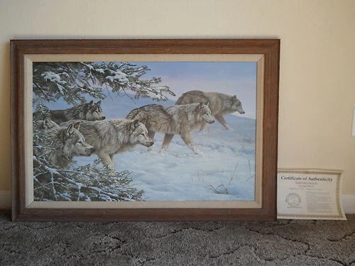 Mayol Signed and Numbered Limited Edition Canvas: "Winters Moon"