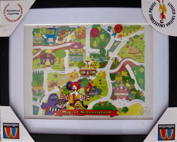 McDonald's Collectible Map Sericel Animation Cel RARE COLLECTIBLE!:"1998 Rare Collectible!"