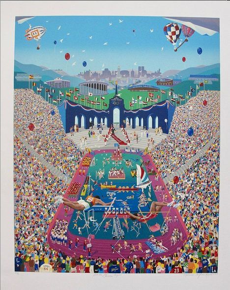 Melanie Taylor Kent Limited Edition Serigraph Print on Paper: "Let the Summer Games Begin"