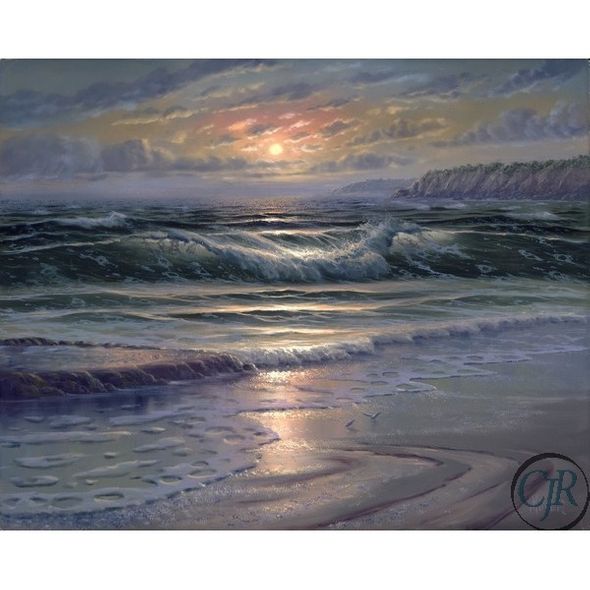 Meyer Giclee on Canvas; Hand Signed by the Artist: "Summer Twilight at the Beach"