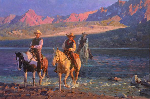 Mian Situ Handsigned and Numbered Limited Edition Gicl&eacute;e Canvas:"Twilight Crossing"