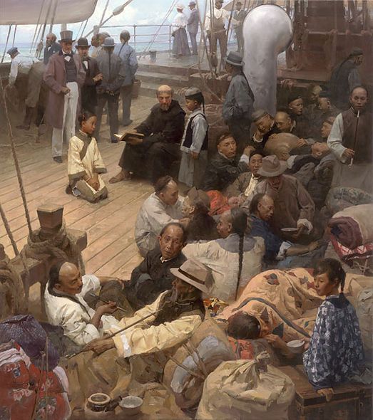 Mian Situ Handsigned and Numbered Limited Edition Masterwork Canvas Giclee:"Journey of Hope and Prosperity"