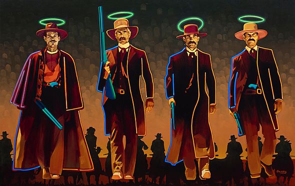 Michael Blessing Hand Signed Limited Edition Gallery Wrap Canvas Giclee :"Justice is Comin'"