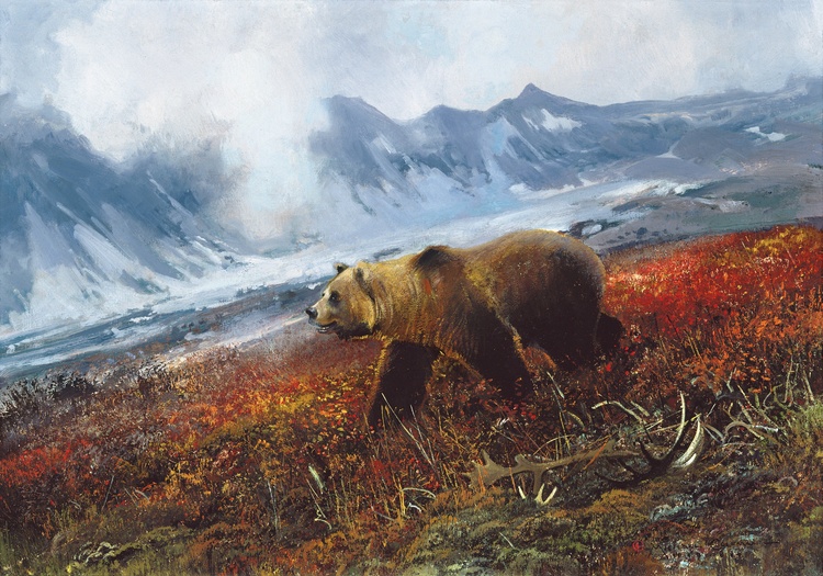Michael Coleman Hand Signed and Numbered Limited Edition Giclee:"Across the Tundra"