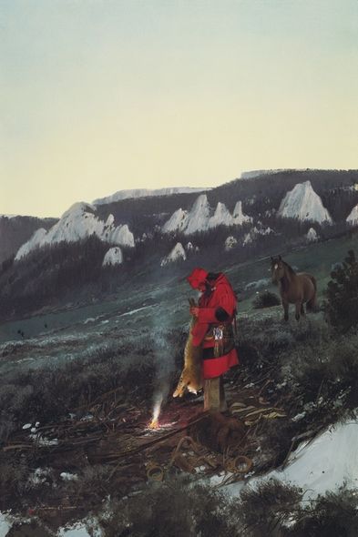 Michael Coleman Hand Signed and Numbered Limited Edition Giclee:"Bobcat Trapper"