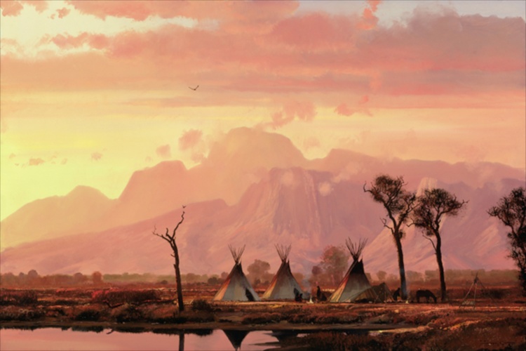 Michael Coleman Hand Signed and Numbered Limited Edition Giclee:"Sunrise in the Valley"