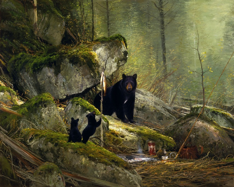 Michael Coleman Hand Signed and Numbered Limited Edition Giclee:"Visitors on the Sun River"