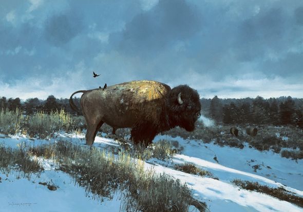 Michael Coleman Hand Signed and Numbered Limited Edition Giclee:"Winter Range"