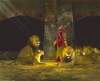 Michael Coleman Handsigned & Numbered Giclee Limited Edition Print:"Daniel In The Lion's Den"