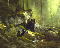 Michael Coleman Handsigned & Numbered Giclee Limited Edition Print:"Visitors On The Sun River"