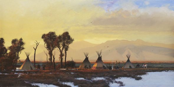 Michael Coleman Handsigned & Numbered Limited Edition Canvas Giclee:"Early Snow"