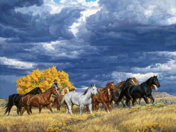 Tim Cox Artist Signed & Numbered Limited Edition:"Gathering Storm"