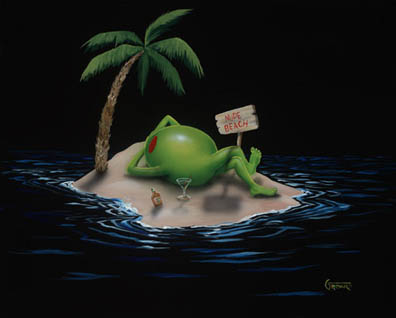 MICHAEL GODARD 18X23 Secondary Market Art: "PARADISE FOUND GCNV"