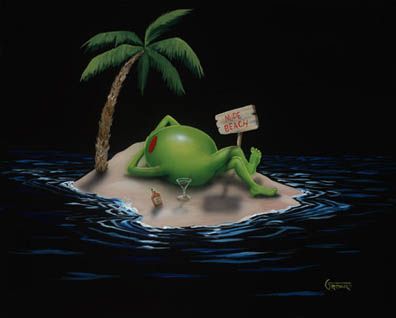 MICHAEL GODARD 18X23 Secondary Market Art: "PARADISE FOUND GCNV"