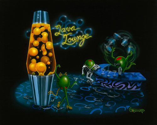 MICHAEL GODARD 28X35 Secondary Market Art: "LAVA LOUNGE GCNV"