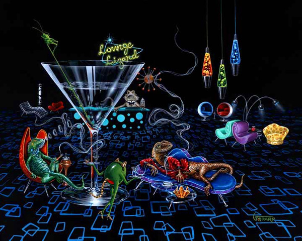 MICHAEL GODARD 28X35 Secondary Market Art: "LOUNGE LIZARD APGCNV"