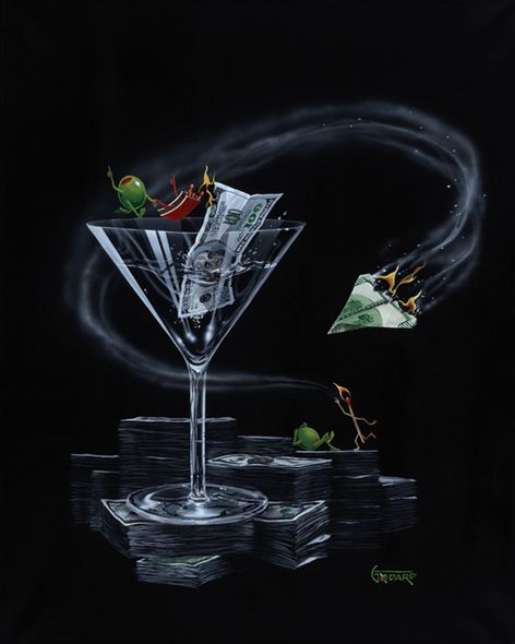 MICHAEL GODARD 28X35 Secondary Market Art: "STACK & BURN GCNV"