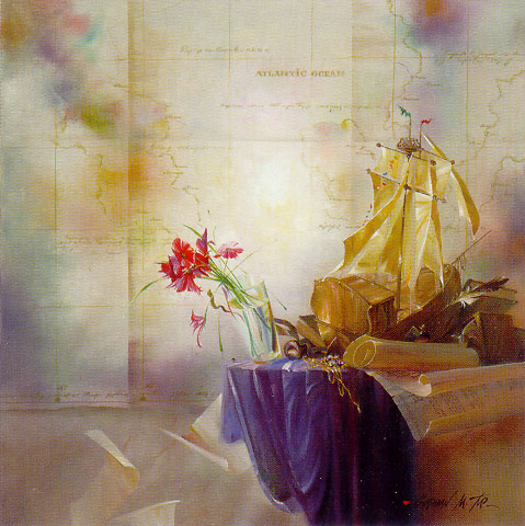 Michael Gorban Handsigned and Numbered Limited Edition Canvas Giclee:"Rhapsody in Blue"