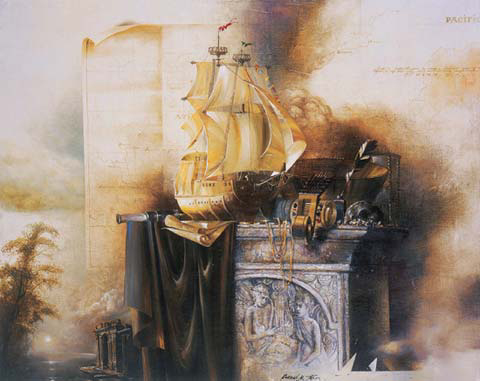 Michael Gorban Handsigned and Numbered Limited Edition Canvas Giclee:"Voyage to Italy"