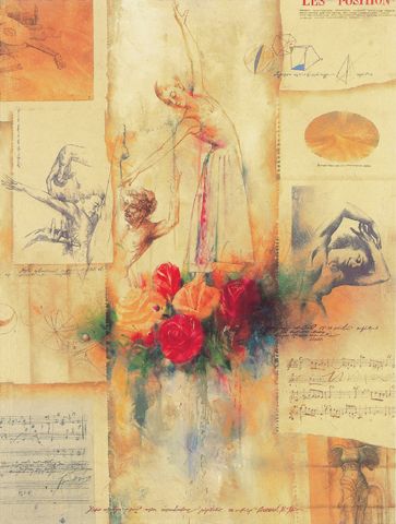 Michael Gorban Handsigned and Numbered Limited Edition Canvas Giclee:"Zina"