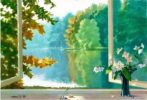 Michael Gorban Handsigned and Numbered Limited Edition Giclee on Canvas:" Celestial Simplicity"