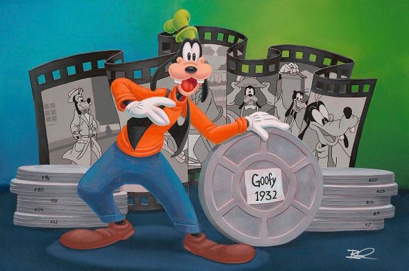 Ben Olson Signed Disney Ltd Ed Gallery Wrap Canvas:"Icons of Animation: Goofy"