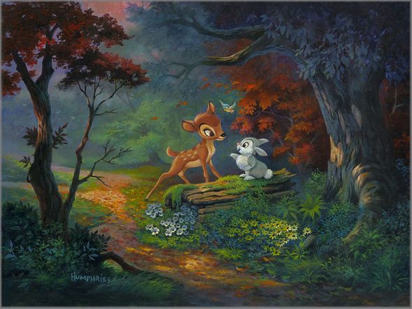 Michael Humphries Hand Signed and Numbered Limited Edition Canvas Giclee:"Friendship Blossoms, A"