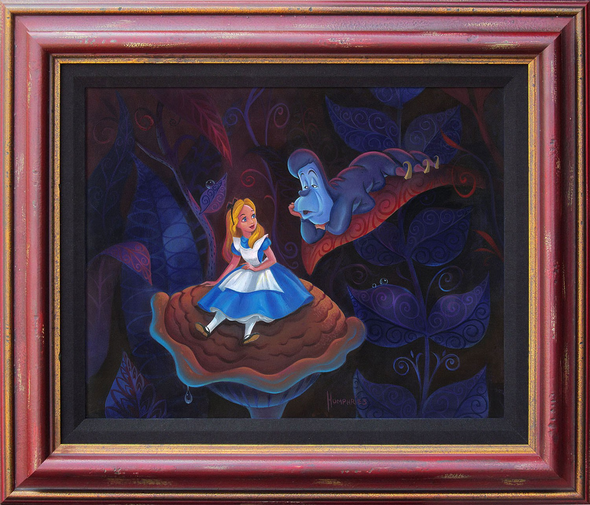 Michael Humphries Original Art with Free Framing:"And Who Are You - Cheshire Cat"