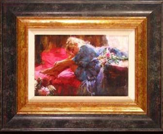Michael & Inessa Garmash Handsigned and Numbered Framed Limited Edition Giclee on Canvas:"Waking Up To Flowers "