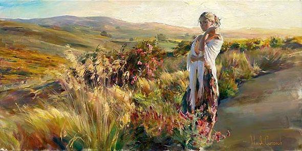 Michael & Inessa Garmash Handsigned and Numbered Limited Edition Pallet Knife Textured Giclee on Canvas: "Promise -Backorder"
