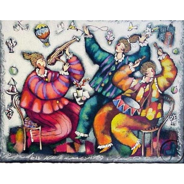 Michael Kachan Serigraph on Paper:"Having Fun"